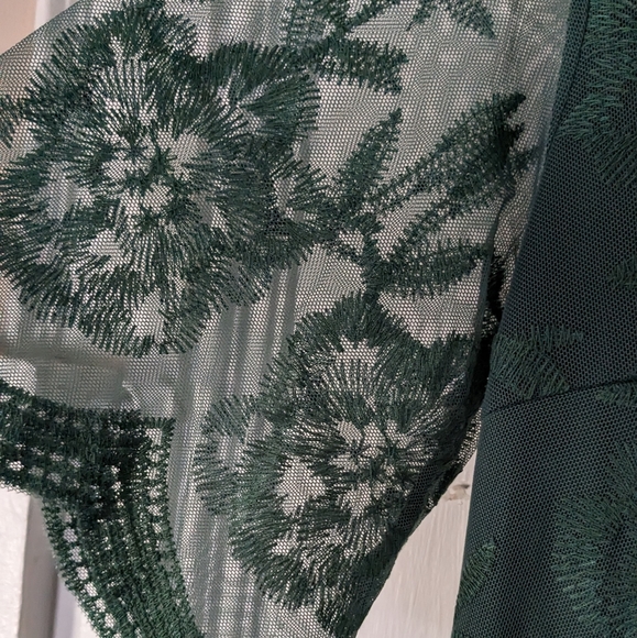 NWT - PinkBlush Forest Green Maternity/Empire Waist Lace Dress - Picture 5 of 8